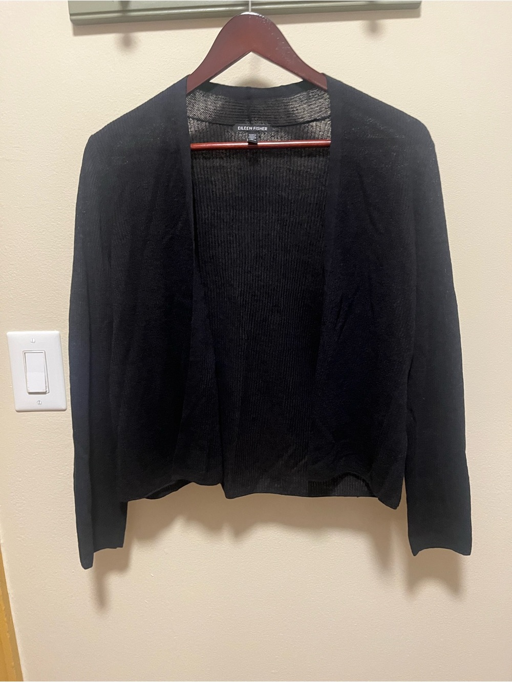 Eileen Fisher Black Ribbed Crewneck Sweater